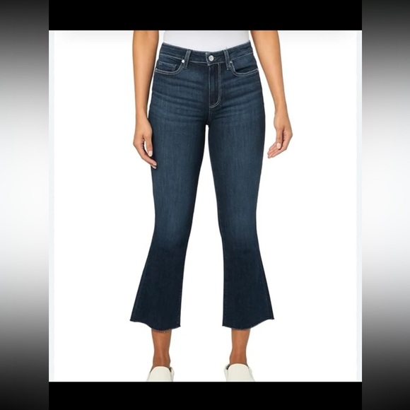 PAIGE Colette High-Rise Raw-Hem Crop Flare Jeans 
size 28 - Picture 6 of 12